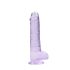 REALROCK - dildo realista translúcido - lila (19 cm)