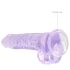REALROCK - dildo realista translúcido - lila (19 cm)