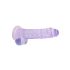 REALROCK - dildo realista translúcido - lila (19 cm)