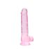 REALROCK - consolador transparente realista rosa (19 cm)