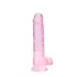 RealRock - dildo realista transparente - silicona rosa 19cm