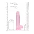 RealRock - dildo realista transparente - silicona rosa 19cm
