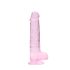 REALROCK - consolador transparente realista rosa (19 cm)