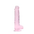 RealRock - dildo realista transparente - silicona rosa 19cm