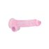 REALROCK - consolador transparente realista rosa (19 cm)