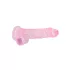 RealRock - dildo realista transparente - silicona rosa 19cm
