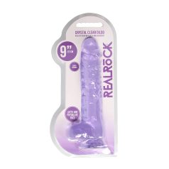 RealRock - dildo realista transparente - lila - 22 cm