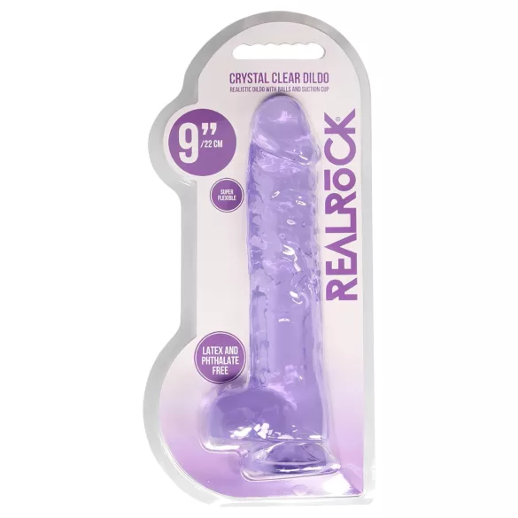 RealRock - dildo realista transparente - lila - 22 cm