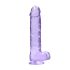 REALROCK - consolador transparente realista - morado (22 cm)