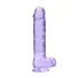 RealRock - dildo realista transparente - lila - 22 cm