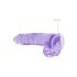 REALROCK - consolador transparente realista - morado (22 cm)