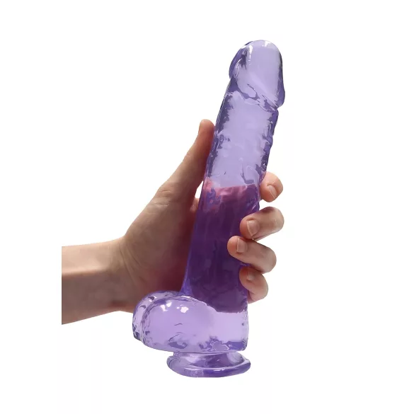 RealRock - dildo realista transparente - lila - 22 cm