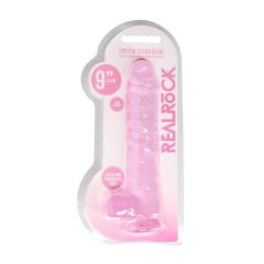 RealRock - dildo realista transparente - rosa 22cm