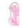 REALROCK - dildo realista transparente - rosa (22 cm)