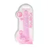 RealRock - dildo realista transparente - rosa 22cm