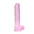 REALROCK - dildo realista transparente - rosa (22 cm)