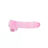 RealRock - dildo realista transparente - rosa 22cm