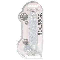 RealRock - consolador realista transparente - 22 cm