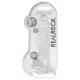 RealRock - consolador realista transparente (transparente, 22 cm)