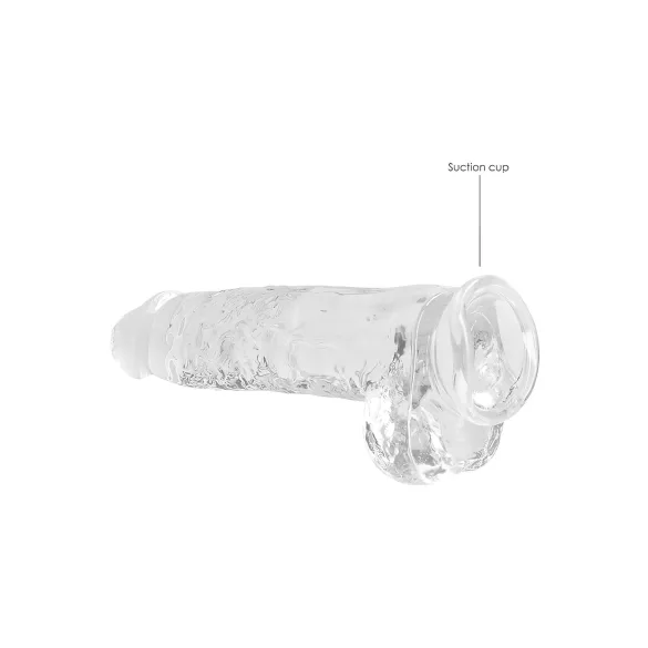 RealRock - consolador realista transparente - 22 cm