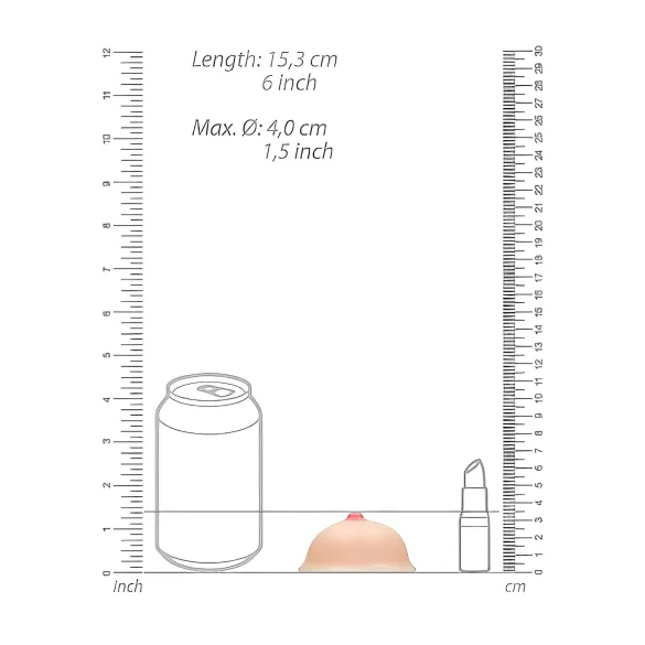 Titty - jabón en forma de pecho - natural - 95g