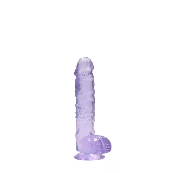 RealRock - consolador realista transparente - silicona violeta 15 cm
