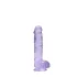 RealRock - consolador realista transparente - silicona violeta 15 cm