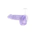 RealRock - consolador realista transparente - silicona violeta 15 cm