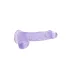 RealRock - consolador realista transparente - silicona violeta 15 cm