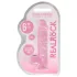 RealRock - consolador realista transparente - silicona rosa 15cm