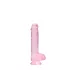 RealRock - consolador realista transparente - silicona rosa 15cm