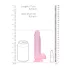 RealRock - consolador realista transparente - silicona rosa 15cm