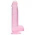 RealRock - consolador realista transparente - silicona rosa 15cm