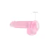 RealRock - consolador realista transparente - silicona rosa 15cm