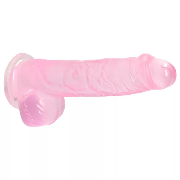 RealRock - consolador realista transparente - silicona rosa 15cm