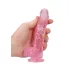 RealRock - consolador realista transparente - silicona rosa 15cm