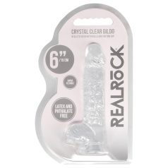   RealRock - consolador realista transparente - silicona transparente 15cm