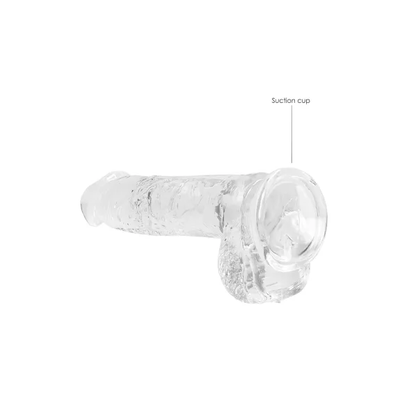 RealRock - consolador realista transparente - silicona transparente 15cm
