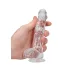RealRock - consolador realista transparente - silicona transparente 15cm