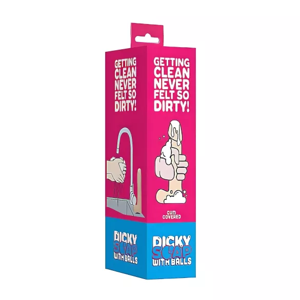 Dicky Cum - jabón en forma de pene con testículos - natural 250g