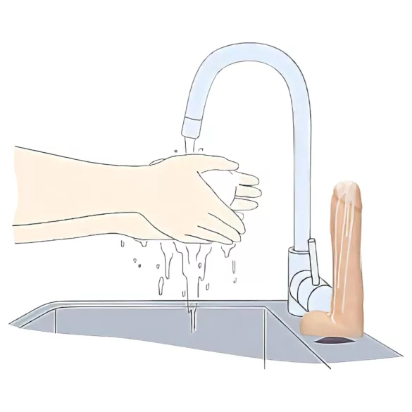 Dicky Cum - jabón en forma de pene con testículos - natural 250g