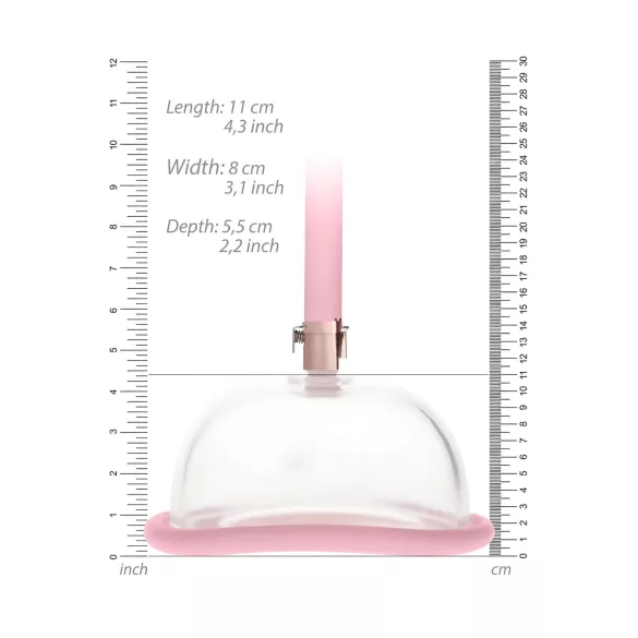 Pumped - bomba de succión vaginal manual - silicona rosa