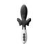 Alexios - Vibrador Negro con Mariposa y Brazo Estimulador de Clítoris