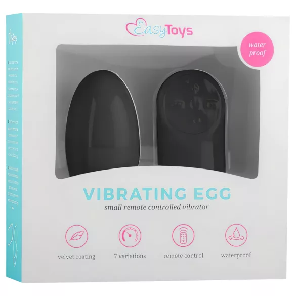 EasyToys - huevo vibrador inalámbrico portátil de 7 ritmos (negro)