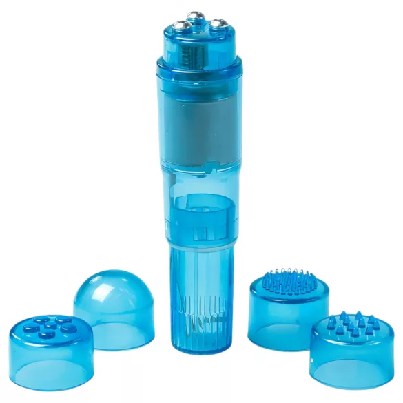 Easytoys - mini vibrador recargable - set 5 piezas - azul