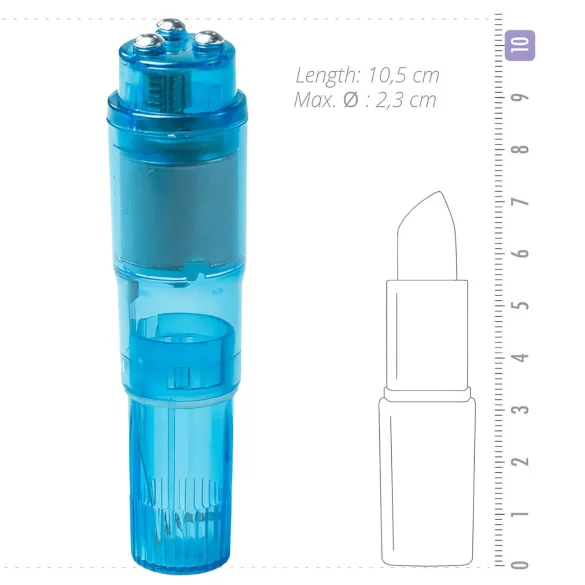 Easytoys - mini vibrador recargable - set 5 piezas - azul