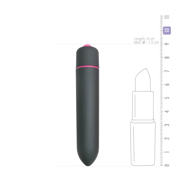 Easytoys - mini vibrador bala impermeable - negro