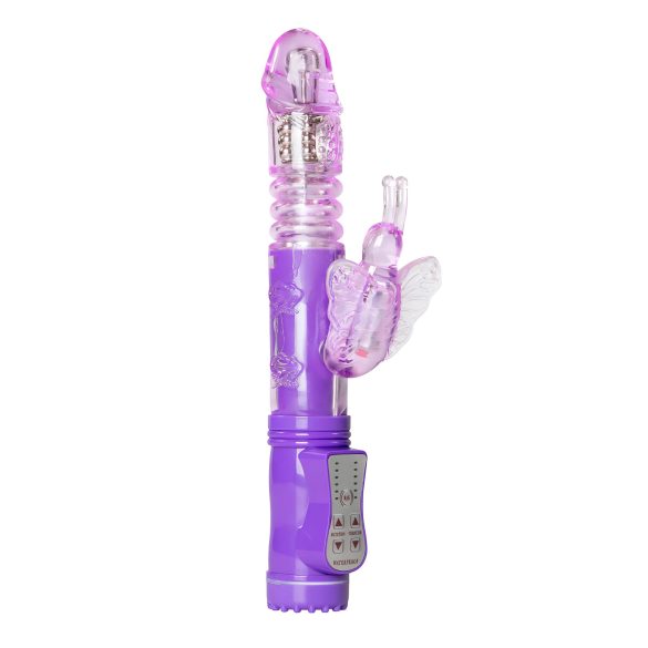 Easytoys Butterfly - Vibrador Rotatorio y Empujador (Lila)