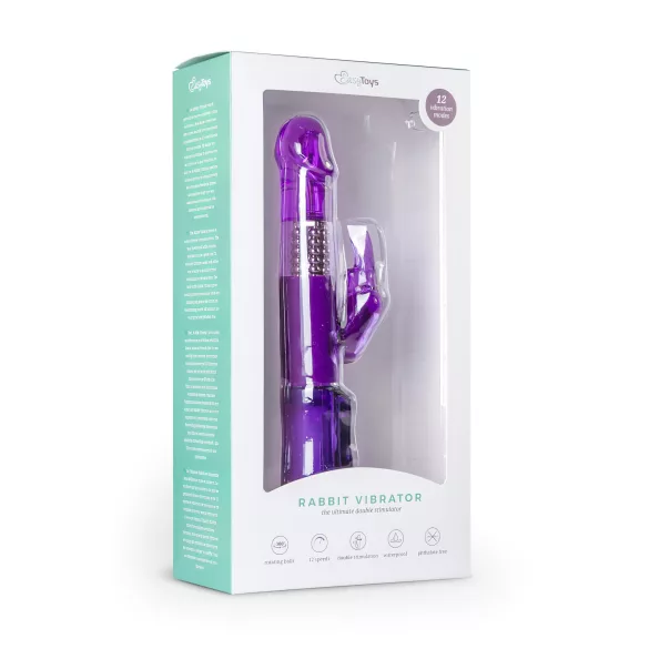 Easytoys Rabbit - vibrador con perlas rotatorias y estimulador de clítoris
