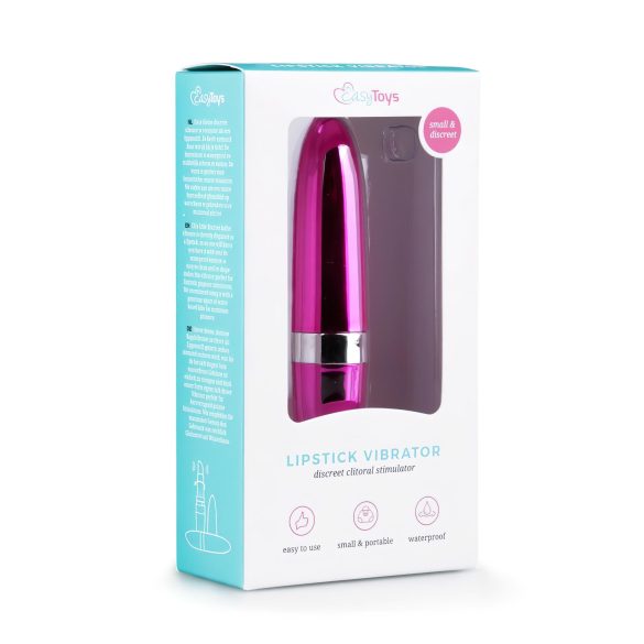 Easytoys Lipstick - vibrador discreto impermeable - silicona rosa